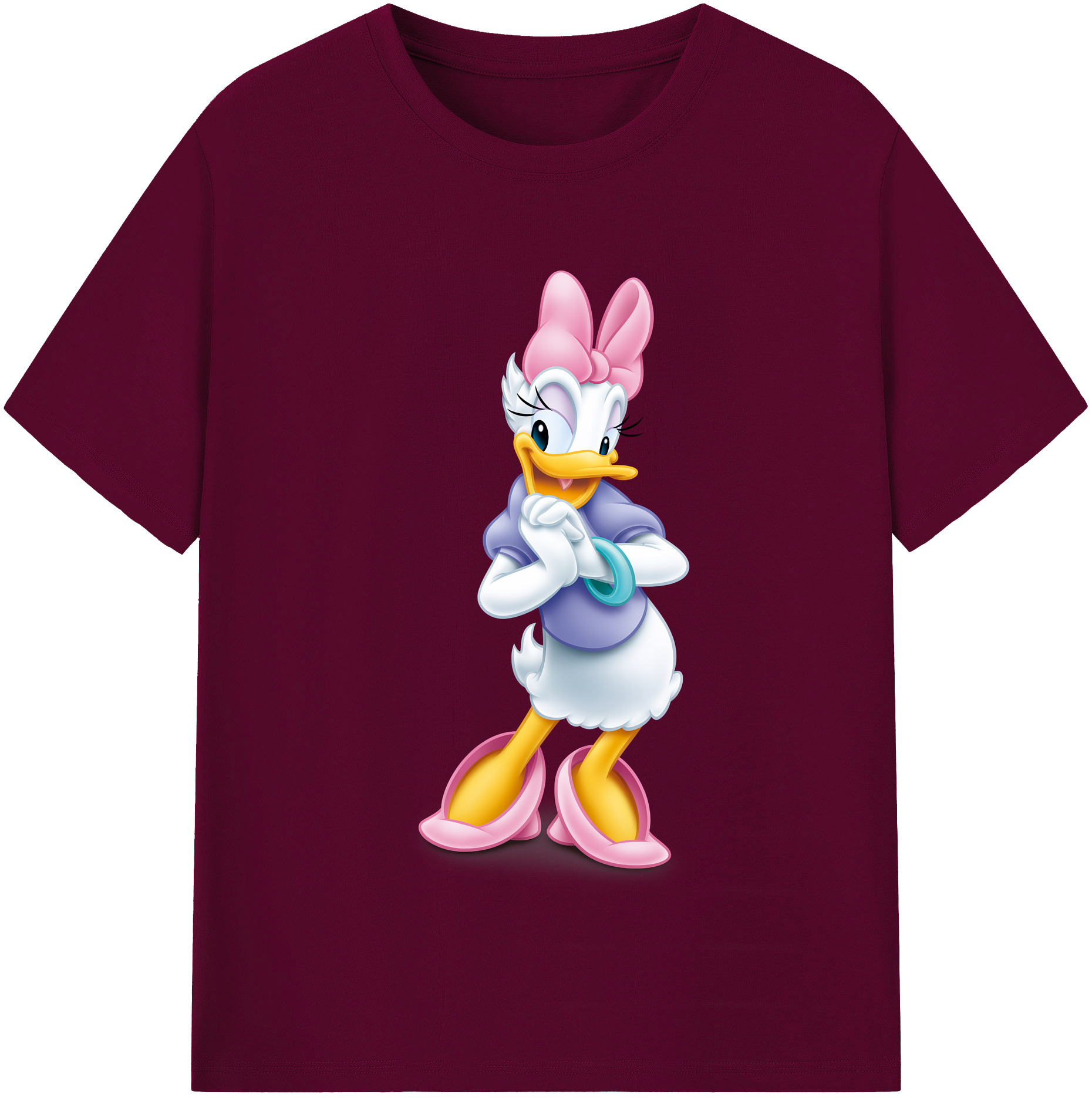 （画像用） ミッキーマウス Mickey Mouse レディースカジュアルプリントTシャツ（綿100％）